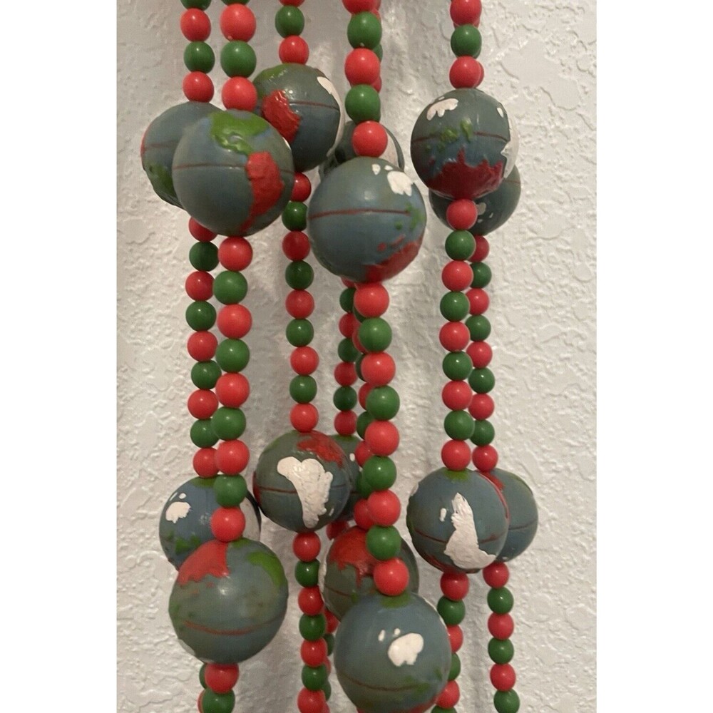 World Globe Christmas Decore Tree Garland Set 2 garlands School Martha Stewart
